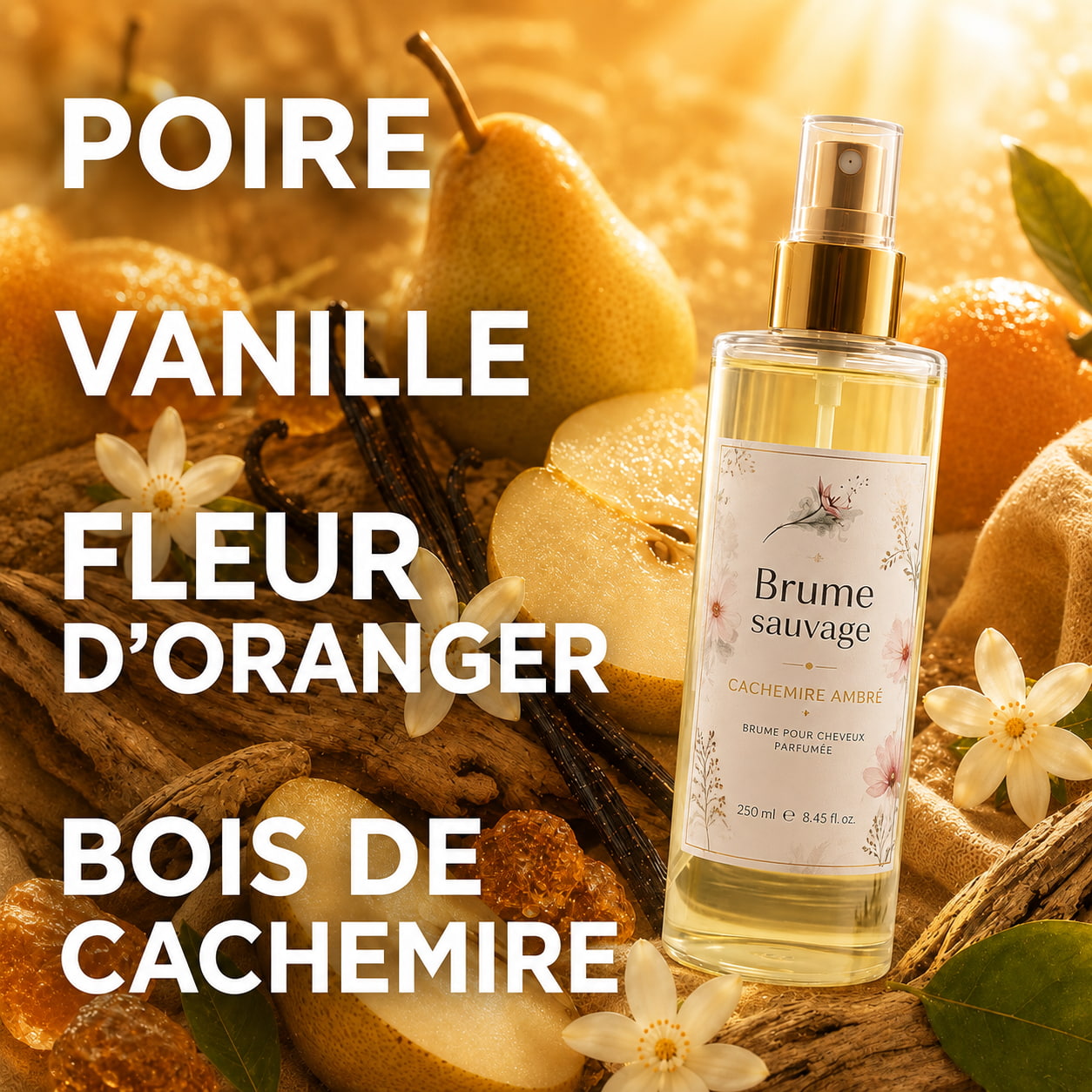 Cachemire Ambré - Brume pour cheveux